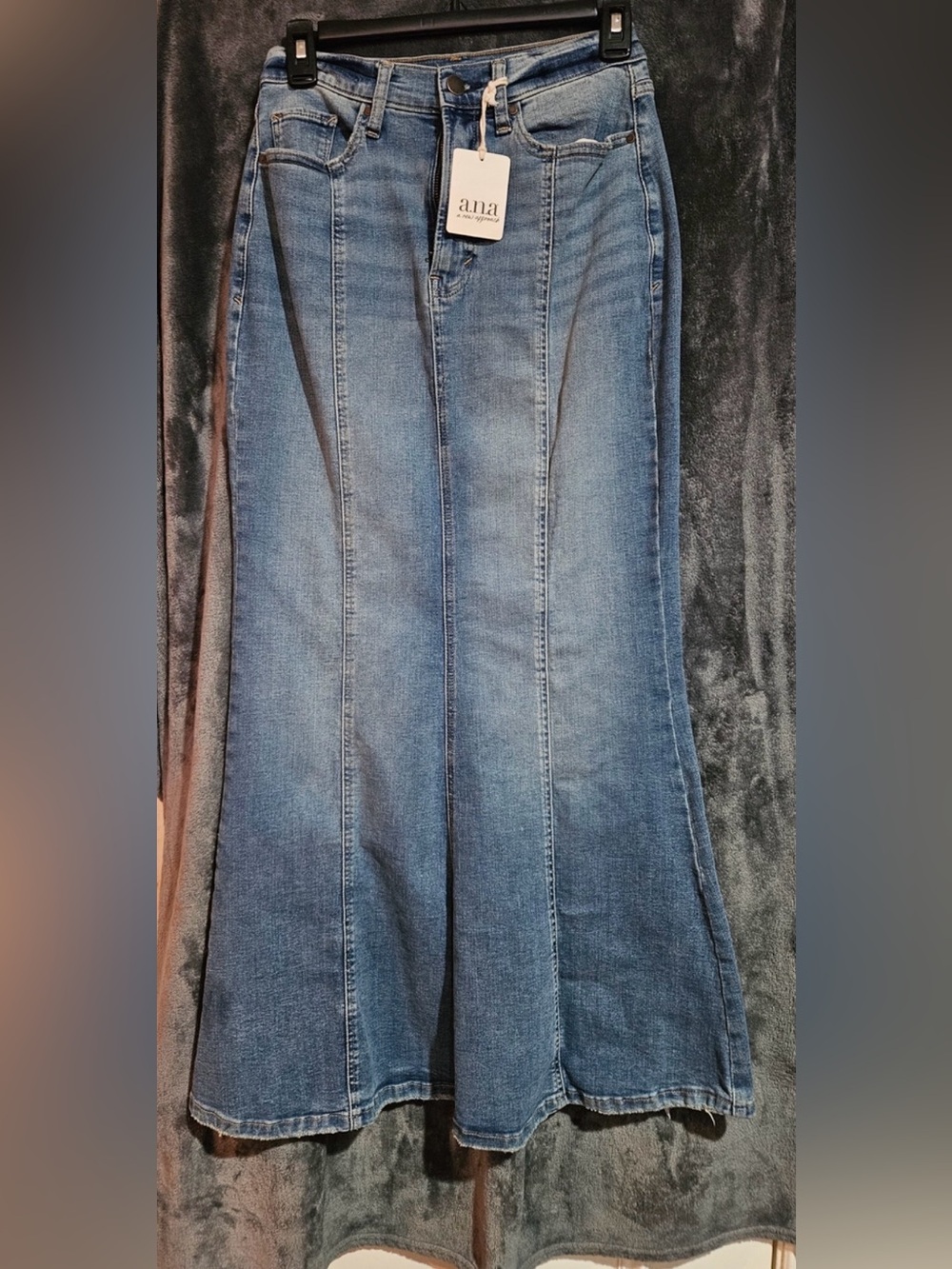 a.n.a Light Blue Denim Maxi Skirt - Women's Jeans